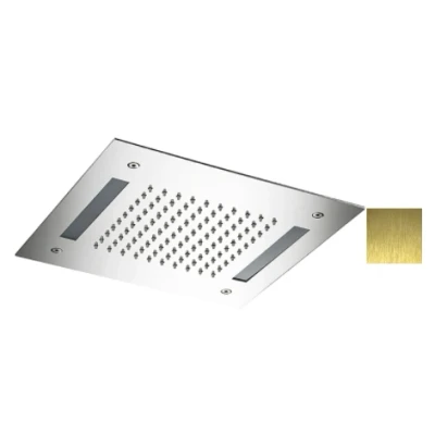 Afbeelding van SB Easy Chromotherapy Regendouche inbouw 30x30cm PVD Goud 1208955431