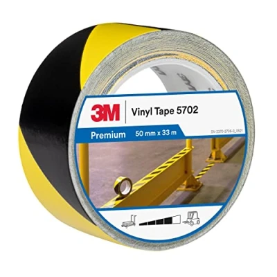 Afbeelding van 3M Vinyltape 5702, geel/zwart, 50 mm x 33 m