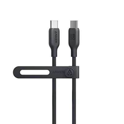 Afbeelding van Anker USB C naar kabel 543 240 W Bio 2.0 90 cm compatibel met iPhone 16/15, MacBook Pro/Air, iPad Galaxy S24, Pixel, Switch, LG (zwart)