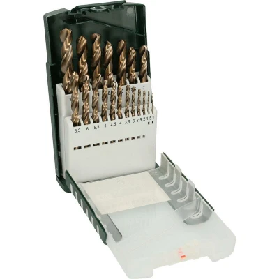 Afbeelding van Bosch Accessories 2609255133 HSS Metaal spiraalboorset 19 delig Kobalt Cilinderschacht 1 set(s)