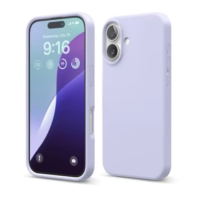 Afbeelding van elago Compatibel met iPhone hoesjes, hoogwaardige vloeibare siliconen hoes, volledige beschermhoes, schokbestendig, dunne telefoonhoes, zachte microvezelvoering