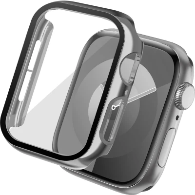Afbeelding van imoshion Full Cover Shiny Hardcase voor de Apple Watch Series 4 / 5 6 SE 44 mm Zilver