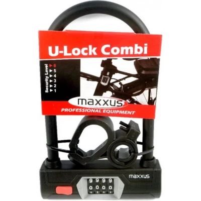 Afbeelding van Maxxus U slot met combinatie ZWART One Size