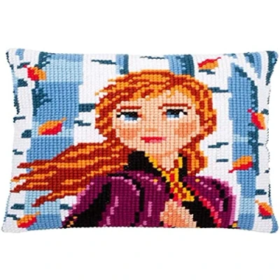 Afbeelding van Disney Frozen 2 Anna Kruissteekkussen pakket