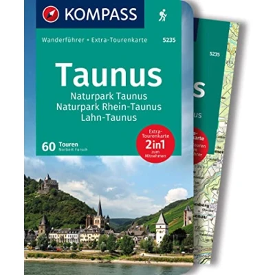 Afbeelding van KOMPASS Wanderführer 5235 Taunus, Naturpark Rhein Taunus Wandelgids