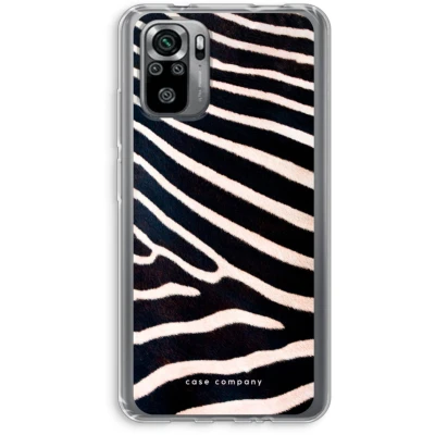 Afbeelding van Case Company® hoesje geschikt voor Xiaomi Redmi Note 10S Zebra Soft Cover Telefoonhoesje Bescherming aan alle Kanten en Schermrand