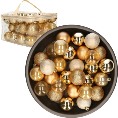 Afbeelding van Cosy @Home Kerstballen Goud ø 6 cm 48 Stuks
