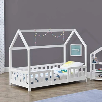 Afbeelding van Kinderbed Sisimiut met uitvalbeveiliging 80x160 cm wit