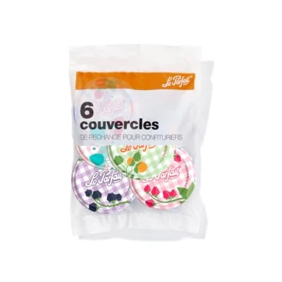 Image de Lot de 6 couvercles pour pots à confiture 8.2cm Le Parfait 610090