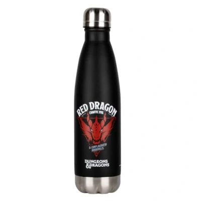 Afbeelding van Konix Dungeons &amp; Dragons Bouteille isotherme Acier inoxydable 500 ml Motif dragon rouge Noir