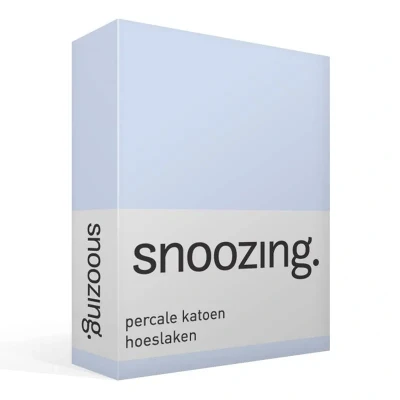 Afbeelding van Snoozing Hoeslaken Tweepersoons 120x200 cm Percale katoen Hemel