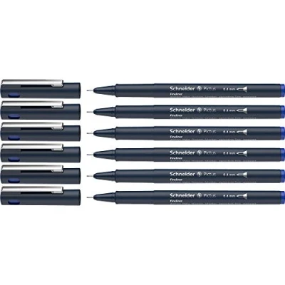 Afbeelding van Schneider Pictus viltstiften, fijne lijndikte, 0,4 mm, blauw, 6 stuks