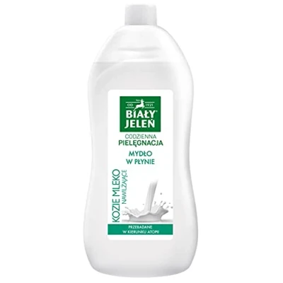 Afbeelding van Biały Jeleń, Handzeep, White Deer Hypoallergene Hydraterende Vloeibare Zeep Met Geitenmelk Navulling 1L (Vloeibare zeep, 1000 ml)