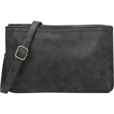 Afbeelding van Fritzi aus Preußen Schoudertas Mimie01 Vintage Crossbody Bag Black Idol Antraciet