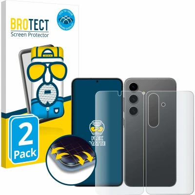 Afbeelding van BROTECT Screenprotector voor Samsung Galaxy S24 (Voor+Achter) Folie Beschermfolie matte volledig dekking (2 Stuks)