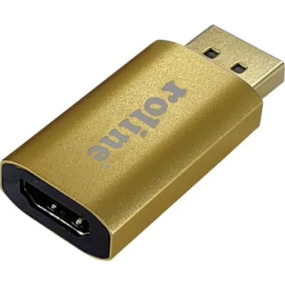 Afbeelding van ROLINE GOLD 4K DisplayPort/HDMI Adapter, Actief, v1.2, DP Male HDMI Female