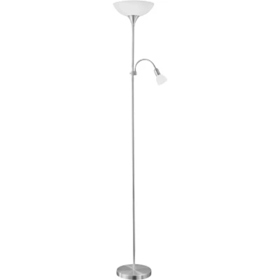 Afbeelding van EGLO Up 2 Vloerlamp E27/E14 176,5 cm RVS/Wit
