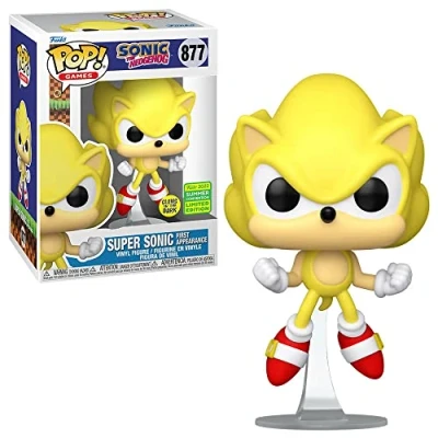 Afbeelding van Funko Pop! Games: Sonic the Hedgehog Super First Appearance #877 Summer Convention 2022 Exclusive Glow in Dark