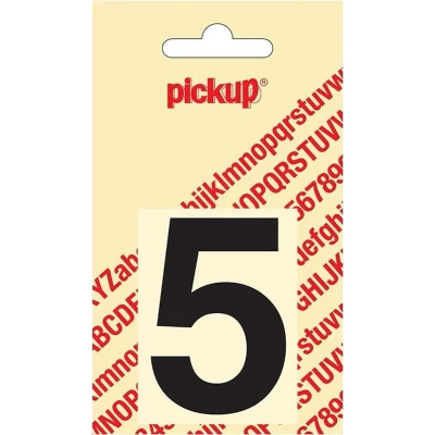 Afbeelding van Plakcijfer Helvetica 60 mm zwart 5