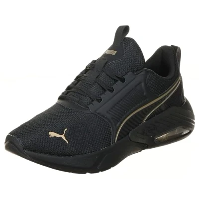 Afbeelding van Puma Xcell NOVA Unisex Trainingsschoen blackgold, Maat: 43, Black gold Imitatieleer/ textiel