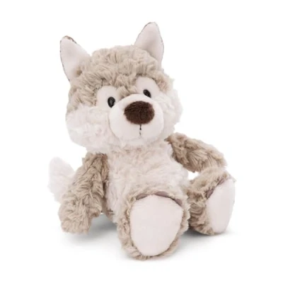 Afbeelding van pluche wolf Winny 20 cm grijs knuffeldier, schattige knuffel om te knuffelen, spelen, voor kinderen en volwassenen, een geweldig cadeau idee