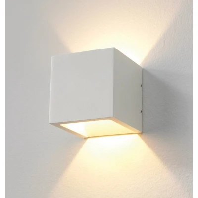 Afbeelding van Wandlamp LED Cube WIT IP54 Dim To Warm