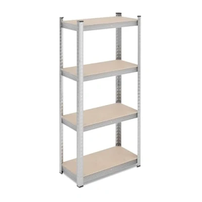 Afbeelding van Relaxdays Rek voor zware lasten, 138 x 60 30 cm (h b d), 200 kg, staal, 4 niveaus, opbergrek, kelder, garage, insteekbaar, zilverkleurig