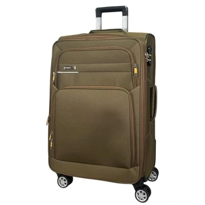 Afbeelding van MY TRAVEL BAG Valise à roulettes en tissu extensible avec jumelées (M/L/XL/XXL ou lot de 4) Bagages souples, kaki, Handgepäck (55cm),