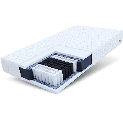 Afbeelding van FDM Treviso 4KIDS 7 zones pocketveringmatras 80 x 160 cm, hardheid H3 (gemiddelde hardheid) 14 cm hoogte van polyurethaanschuim, afneembare dubbelzijdige hoes, wasbaar