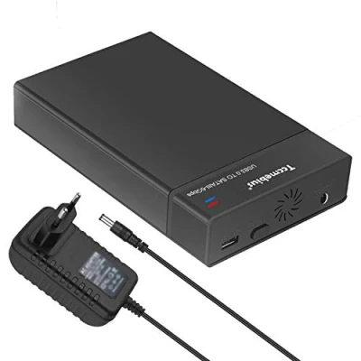 Afbeelding van Tccmebius TCC S863 DE USB 3.0 naar externe SATA harde schijf behuizing voor 2,5 3,5 inch I/II/III en SSD (max. 20 TB), ondersteunt UASP automatische slaapfunctie, installatie zonder