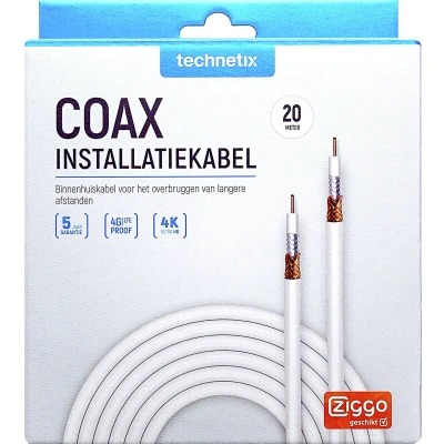 Afbeelding van Technetix Tn Coaxih 20M Coaxkabel 20 M Wit