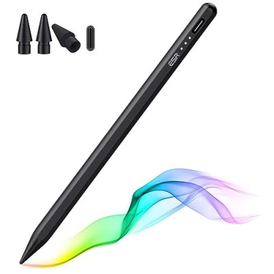 Afbeelding van ESR Stylus voor iPad 2018 2025 met kantelbare gevoeligheid, palmafwijzing, compatibel 11 (A16)/10e generatie, Air 11&quot;/13&quot;, Pro 11&quot;/12,9&quot;/13&quot;, Mini 6/5, zwart