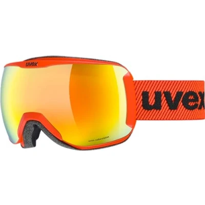 Afbeelding van uvex downhill 2100 pk skibril voor dames en heren, contrastrijk, anti vervorming condens, rood/oranje groen, één maat
