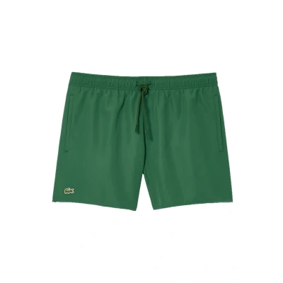 Afbeelding van Lacoste heren Uni zwemshorts met logo en steekzakken in de kleur Groen, maat: S