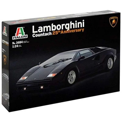 Afbeelding van 1:24 Italeri 3684 Lamborghini Countach 25th Anniversary Plastic Modelbouwpakket