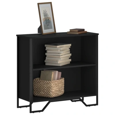 Afbeelding van Boekenkast 80x31x74,5 cm bewerkt hout zwart