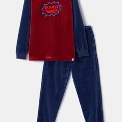 Afbeelding van Woody pyjama voor jongens rood maat 16j