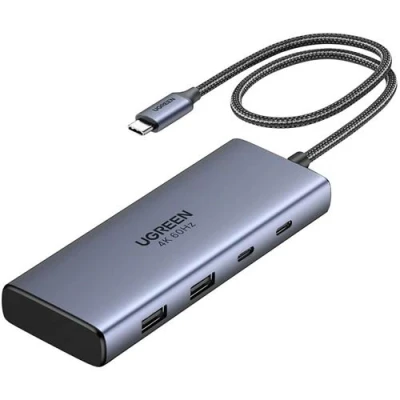 Afbeelding van UGREEN 7 in 1 USB C hub Grijs