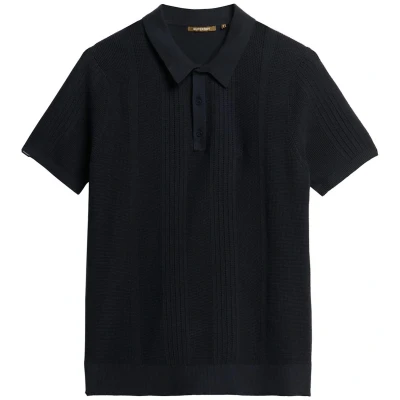 Afbeelding van Superdry Short Sleeve Poloshirt, Heren, Maat: Large, Eclipse navy