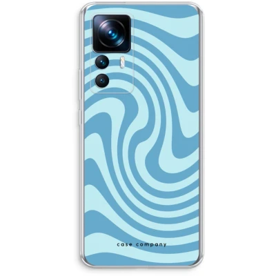 Afbeelding van Case Company® hoesje geschikt voor Xiaomi 12T Swirl Blauw Soft Cover Telefoonhoesje Bescherming aan alle Kanten en Schermrand