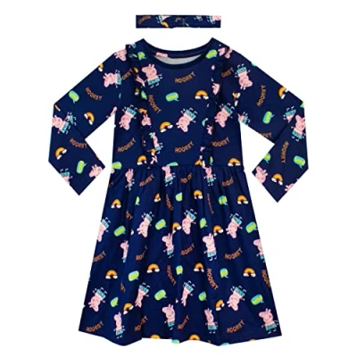 Afbeelding van Peppa Pig Meisjesjurk en hoofdband, Blauw