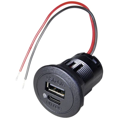 Afbeelding van ProCar Pro Car Power USB C/A dubbele stekkerdoos PD 12 V, 24 V