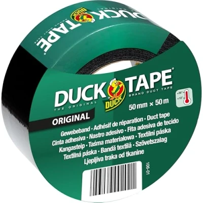 Image de DUCK TAPE 106 04 Ruban adhésif en tissu d&#039;origine Avec surface imperméable blindé extra fort pour l&#039;intérieur et l&#039;extérieur 50 mm x m Noir