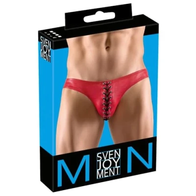 Afbeelding van Rode Wetlook Rijgveter Mannen Slip
