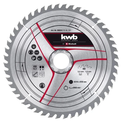 Afbeelding van KWB Zaagblad 216x30x1,6mm 48 Tands