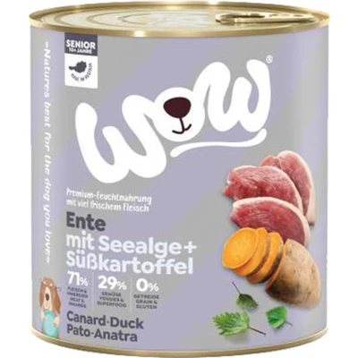 Afbeelding van WOW Senior Hondenvoer Blik Eend 6 x 800 g