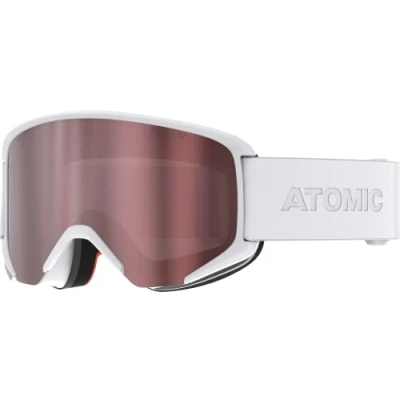 Afbeelding van ATOMIC Savor voor volwassenen, wit, comfortabel live fit montuur, helder zicht door flitsglastechnologie, compatibel met brildragers