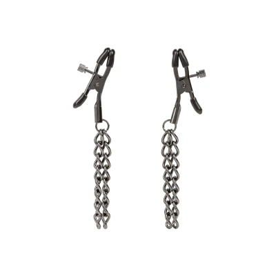Afbeelding van CalExotics Euphoria Collection Chain Nipple Clamps Zwart