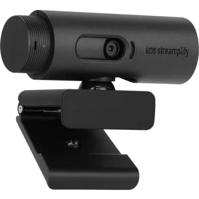 Afbeelding van Streamplify CAM Full HD 1080p 60fps webcam met autofocus, 90 graden kijkhoek, ideaal voor streaming en videoconferenties, inclusief statief, compatibel Windows/Mac/Chrome OS