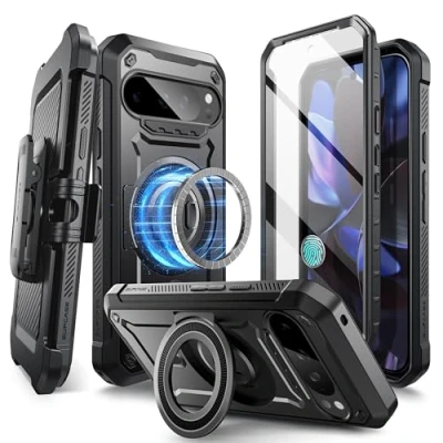 Afbeelding van Supcase UB Pro geschikt voor MagSafe met screen protector Google Pixel 9 XL Zwart